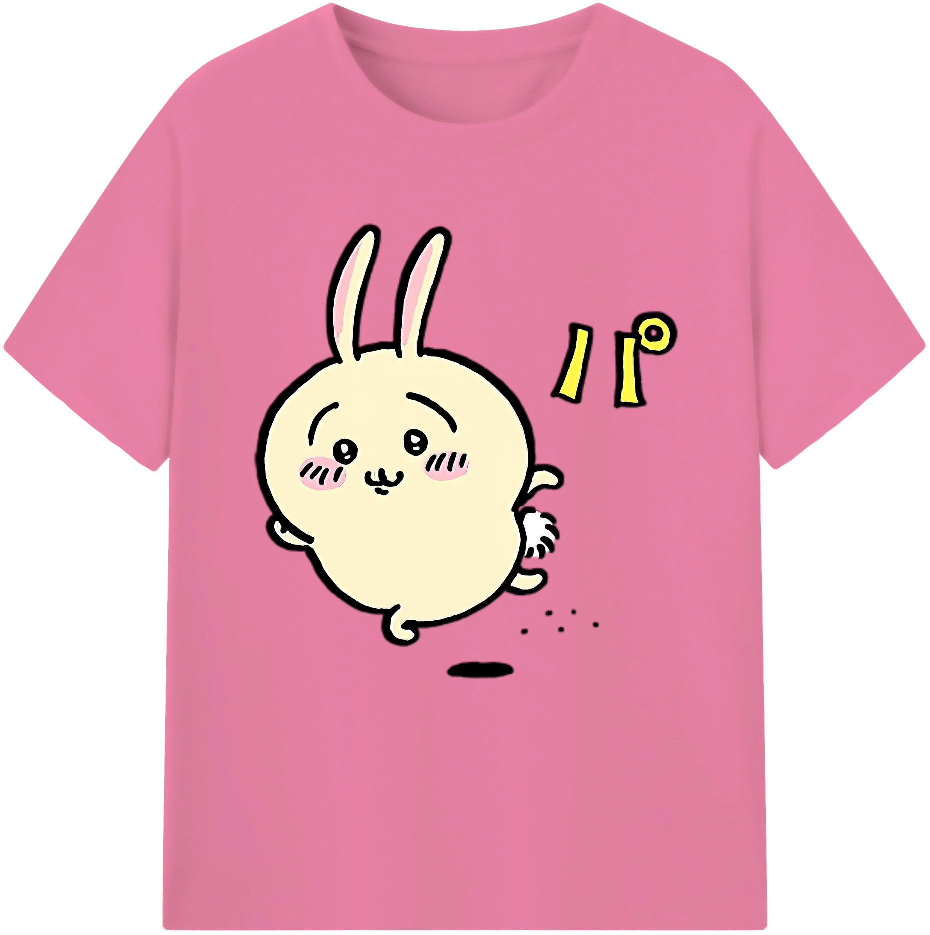 （画像用） ちいかわ うさぎ Chii-kawa usagi 綿100％半袖Tシャツ（フロントプリント）